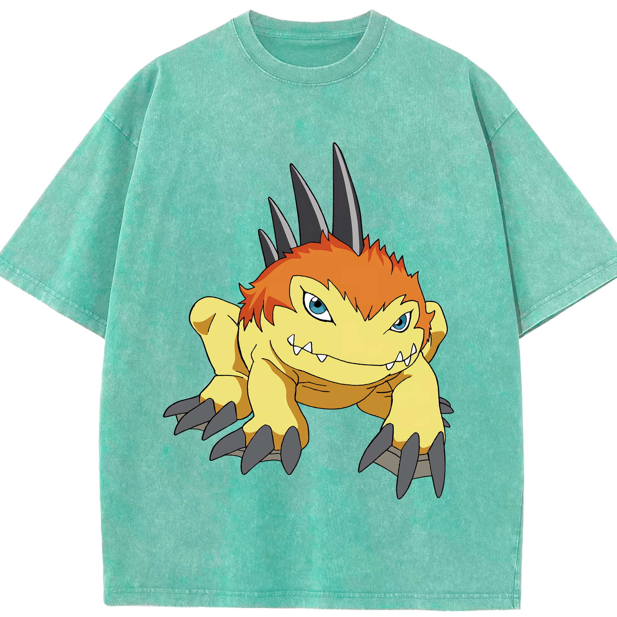 （画像用） Digimon デジタルモンスター/デジモン 綿100% ヴィンテージ風 半袖Tシャツ（フロントプリント）